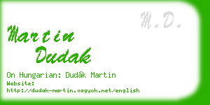 martin dudak business card